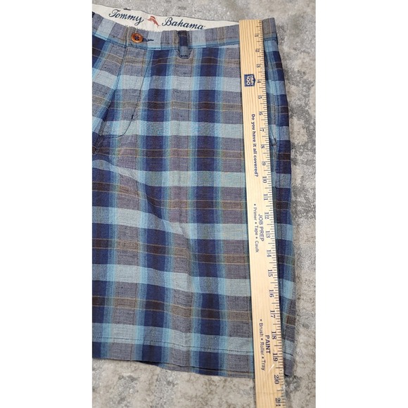 Tommy Bahama Make Life One Long Weekend Linen Blend Plaid Men's Shorts Sz 32x10 - Picture 3 of 8